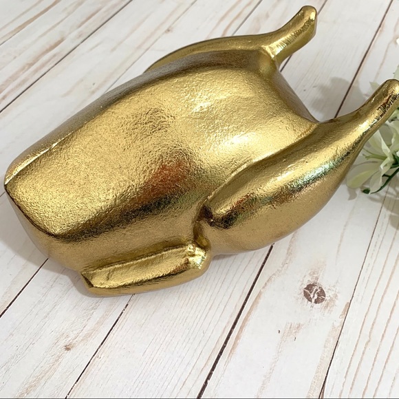 Threshold Gold Aluminum Decorative Turkey Figurine - Picture 4 of 7